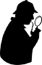 Silhouette of Sherlock Holmes with a pipe