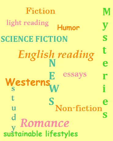 different types (genres) of English reading.