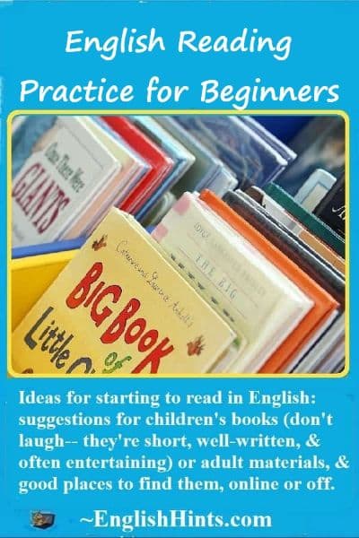 Rdg suggestions for Beginners in English