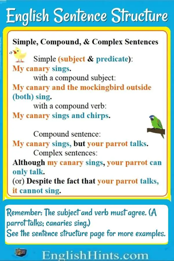 Esl Basic Sentence Structure
