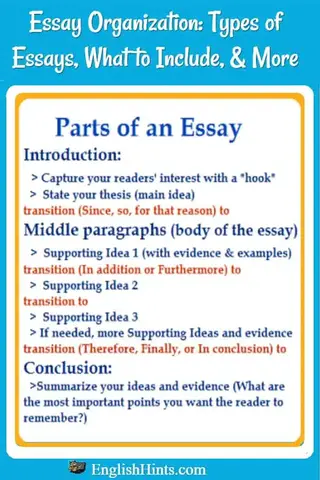 Essay: Purposes, Types and Examples   Examples