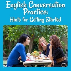 English Conversation Practice: Hints for Getting Started
Photo of a young man and two young women talking at a table over lunch