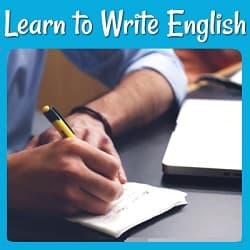 Learn to Write English
Photo of a man writing with a pencil, with a computer near