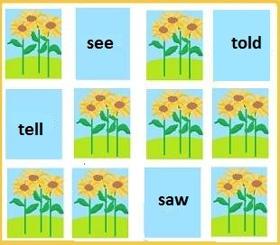 PAST TENSE VERBS - memory cards - Teacher's Zone Blog - Teacher's Zone