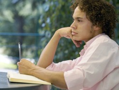 young man thinking about his future