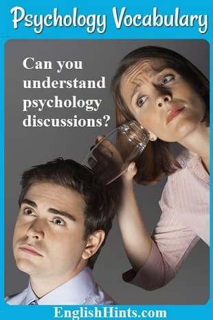 A woman holding a drinking glass to a man's head, listening.
Text: Can you understand psychology discussions?
