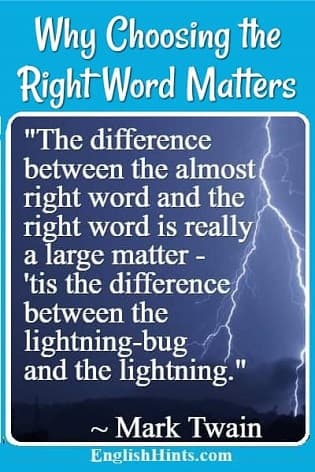 Lightning & a Mark Twain quote: "The difference between the right word & the almost right word is really a large matter-- 'tis the difference between the lightning-bug & the lightning."