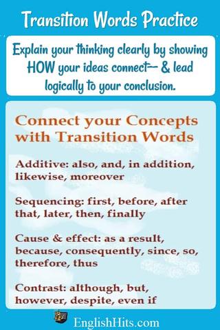 conjunction words for essay
