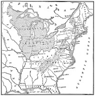 U.S. map around 1800